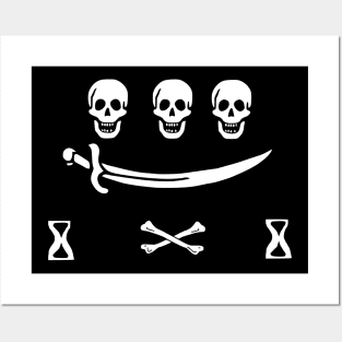 Jolly Roger Pirate Flag - Pirate Jean Thomas Dulaien Flag Posters and Art